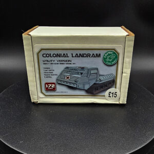 Cozmic Scale Models 1/72 Colonial Landram Utility Track resin kit (open box), parts and packaging shown.