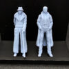 Cozmic Scale Models 1/24 Blade Runner standing figures for Fujimi Spinner (open box), parts and packaging shown.