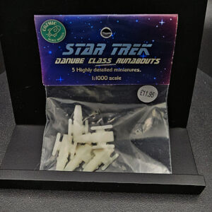 Cozmic Scale Models 1/1000 Star Trek Danube Class Runabouts 5 pack (sealed), packaging shown.