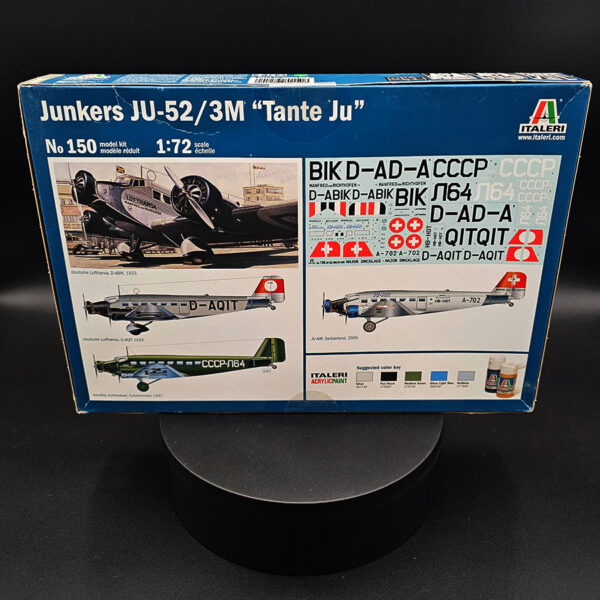 Italeri 1/72 Ju-52 3m Tante Ju aircraft model kit open box complete
