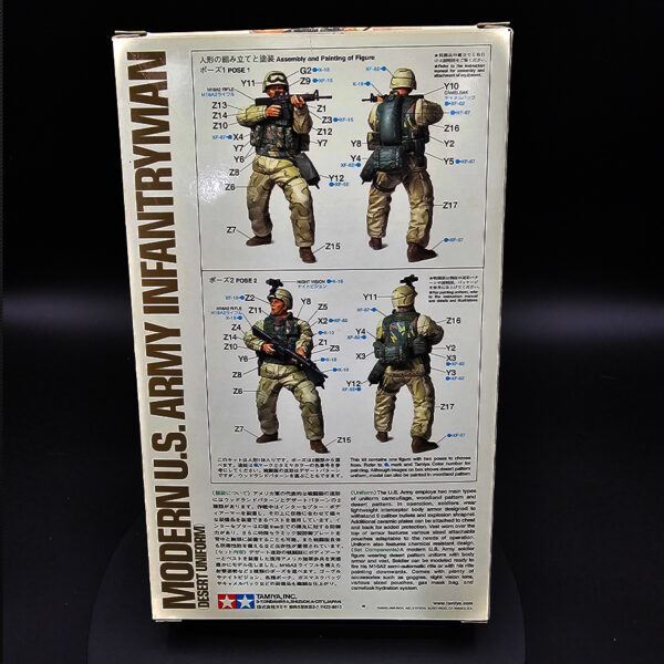 Tamiya 1/16 modern U.S. Army infantryman desert uniform figure kit open box complete