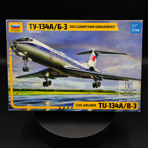 Zvezda 1/144 Tupolev Tu-134A B-3 civil airliner model kit open box complete