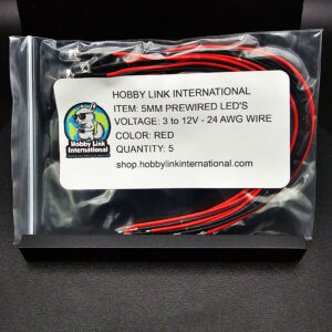 5mm pre-wired pre-resistored red LEDs 3V to 12V quantity 5