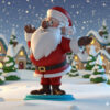 Unpainted resin Santa Claus figure kit inspired by classic Frosty-style holiday animation