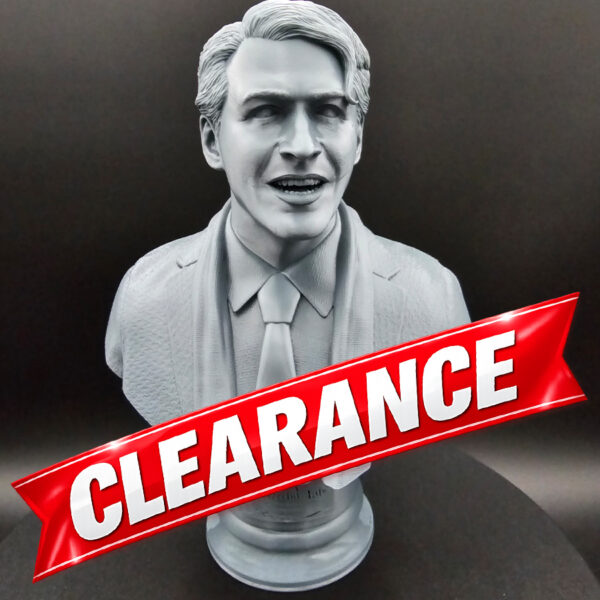 It’s A Wonderful Life George Bailey 1/6 scale resin bust kit with base, unpainted and unassembled, clearance misprint