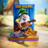 Hard Haid Moe stylized cartoon character with shotgun and hound dog on scenic base, UEL Winner resin print