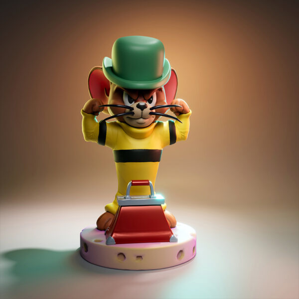 Jerry’s Cousin resin print figure on cheese-style base - UEL Winner - HLI3DFX