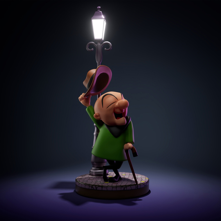 Mr. Magoo premium resin print under streetlamp base by UEL Winner, made-to-order HLI3DFX