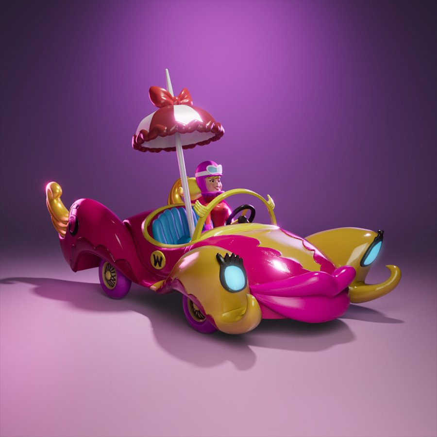 Wacky Races Penelope Pitstop Compact Pussycat resin print model by UEL Winner, unpainted kit