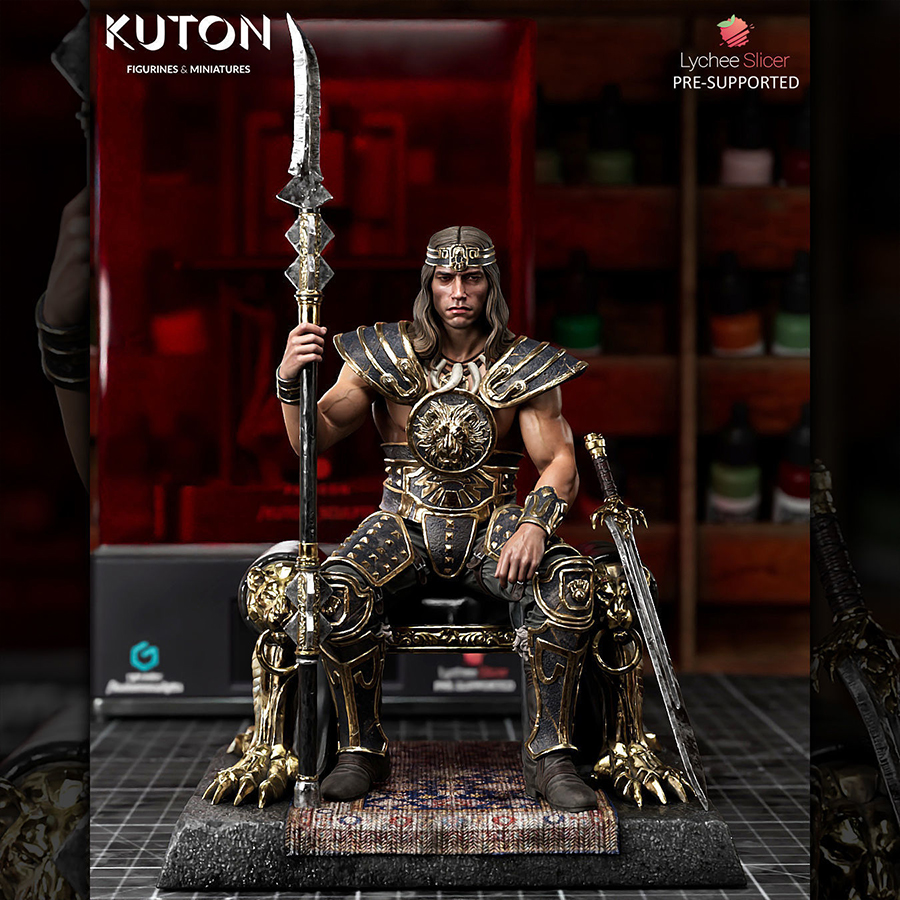 Kuton Sculpts Conan seated warrior king 1/9 scale resin figure kit (unpainted)