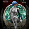 Rei Ayanami 1/10 scale resin print by Kuton Sculpts, seated figure with sci-fi pod base.