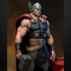 Thor 1/6 scale figure resin print by Stalyn Quito with hammer, cape, and helmet, standing on a dramatic display base