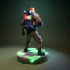 UEL Winner The Real Ghostbusters Ray cartoon-style resin print figure with gear and slime base