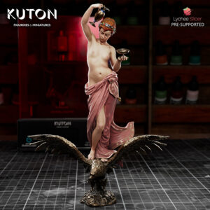 Hebe 1/10 scale resin figure kit by Kuton Sculpts with eagle base, printed by HLI3DFX