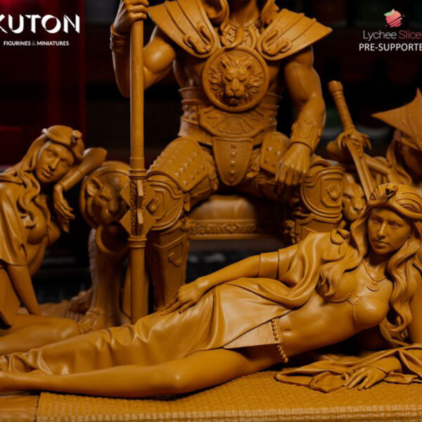 Kuton Sculpts Conan diorama 1/10 scale resin print kit with multiple figures and scene base (unpainted)