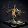 Kuton Sculpts Victory resin print fantasy statue unpainted 3D printed kit on display base