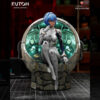 Rei Ayanami 1/10 scale resin print by Kuton Sculpts, seated figure with sci-fi pod base.
