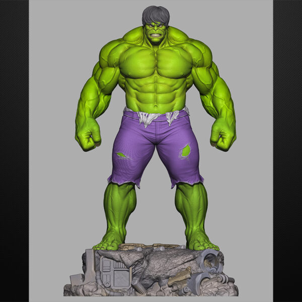 The Hulk resin print by Stalyn Quito, made to order, 1/6 scale figure or 1/10 scale bust, green or red variant