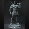 Hercules 1/6 scale resin figure printed by HLI3DFX, sculpted by Stalyn Quito, standing on a round stone display base with club weapon and heroic armor details