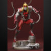 Omega Red unpainted resin figure with extended coils on an industrial-style base.