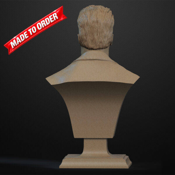 CA3D Terminator-style bust render, no glasses variant (resin 3D print kit).