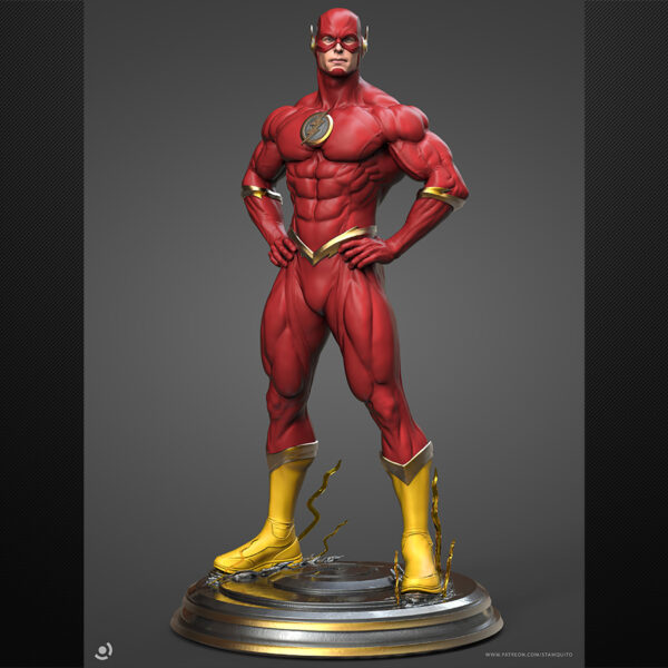 The Flash 3D resin print by Stalyn Quito, made to order, 1/6 scale figure or 1/10 scale bust, HLI3DFX