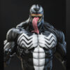 Venom 1/6 scale figure resin print by Stalyn Quito standing on an urban sewer display base with debris and slime details