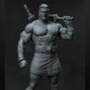 Hercules 1/6 scale resin figure printed by HLI3DFX, sculpted by Stalyn Quito, standing on a round stone display base with club weapon and heroic armor details