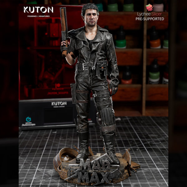 Kuton Sculpts Mad Max resin print options: 1/10 scale figure and 1/9 scale bust, unpainted kit with base.