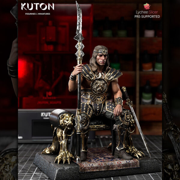 Kuton Sculpts Conan seated warrior king 1/9 scale resin figure kit (unpainted)