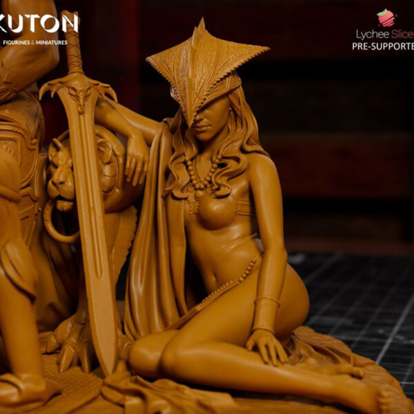Kuton Sculpts Conan diorama 1/10 scale resin print kit with multiple figures and scene base (unpainted)