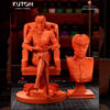 Rachael inspired by Blade Runner resin print by Kuton Sculpts seated in an office chair, available as 1/10 scale figure or 1/9 scale bust