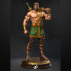 Hercules 1/6 scale resin figure printed by HLI3DFX, sculpted by Stalyn Quito, standing on a round stone display base with club weapon and heroic armor details