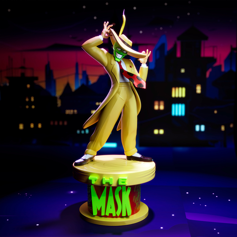 The Mask stylized cartoon resin print figure on display base - UEL Winner