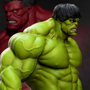 The Hulk resin print by Stalyn Quito, made to order, 1/6 scale figure or 1/10 scale bust, green or red variant