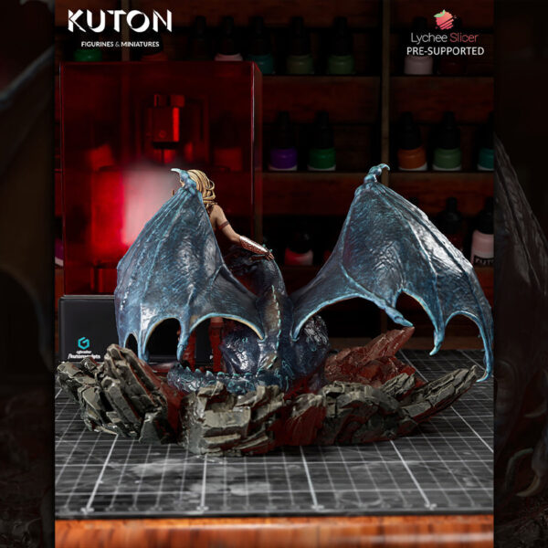 Kuton Sculpts Pylaris 1/10 scale fantasy resin figure kit with dragon companion (unpainted)