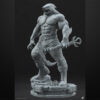 King Shark unpainted resin figure with muscular build, scars, and wide-open jaws.