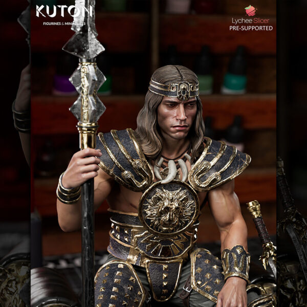 Kuton Sculpts Conan seated warrior king 1/9 scale resin figure kit (unpainted)