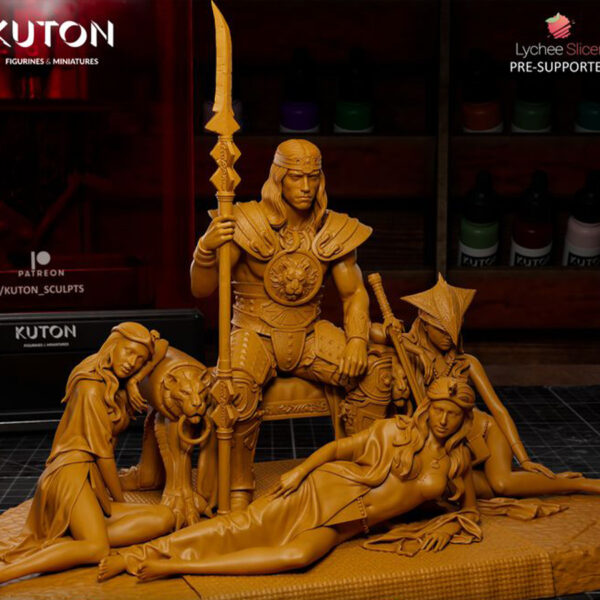 Kuton Sculpts Conan diorama 1/10 scale resin print kit with multiple figures and scene base (unpainted)
