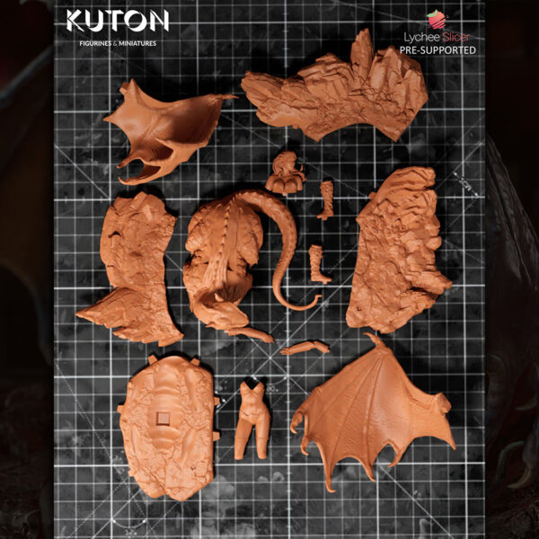 Kuton Sculpts Pylaris 1/10 scale fantasy resin figure kit with dragon companion (unpainted)