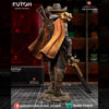 Crankshot 1/10 scale resin print by Kuton Sculpts, sci-fi gunslinger figure with hat and oversized blade.