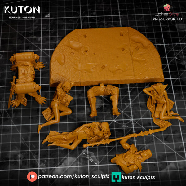 Kuton Sculpts Conan diorama 1/10 scale resin print kit with multiple figures and scene base (unpainted)