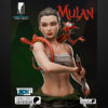 1/6 scale Mulan resin figure kit by Toon Studios on display base