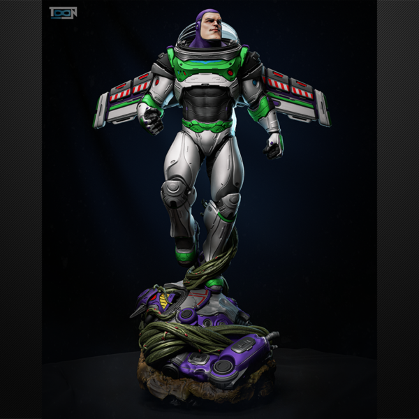 1/6 scale Buzz Lightyear resin figure kit by Toon Studios on display base