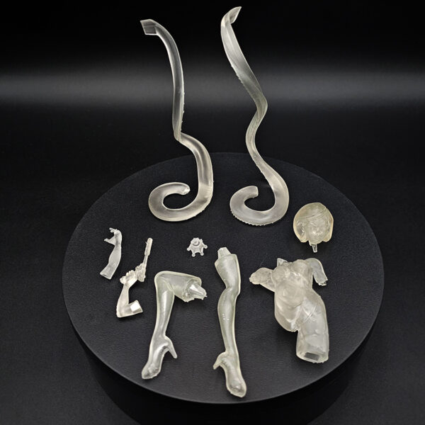 Clearance Dr. Mrs. The Monarch clear resin figure kit 7 inches tall 9 parts unpainted unassembled