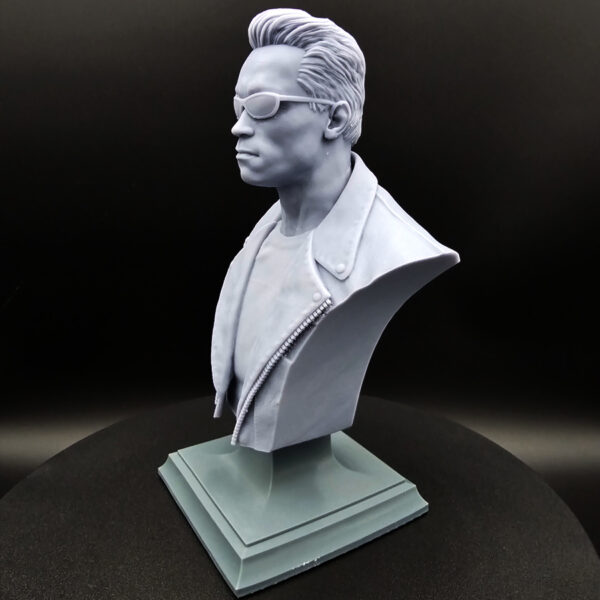 Misprint CA3D 1/6 scale Terminator bust resin 3D print with base by HLI3DFX