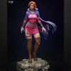 1/6 scale Sheila (Dungeons & Dragons) resin figure by Toon Studios on rocky base with flowing cape