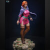1/6 scale Sheila (Dungeons & Dragons) resin figure by Toon Studios on rocky base with flowing cape